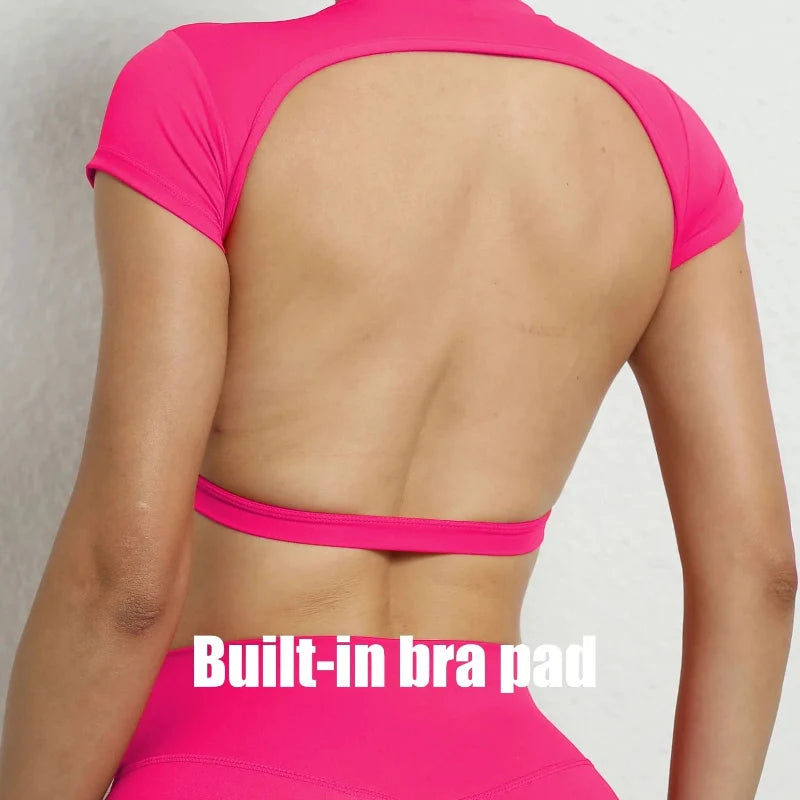 Open-Back Crop Training Tee