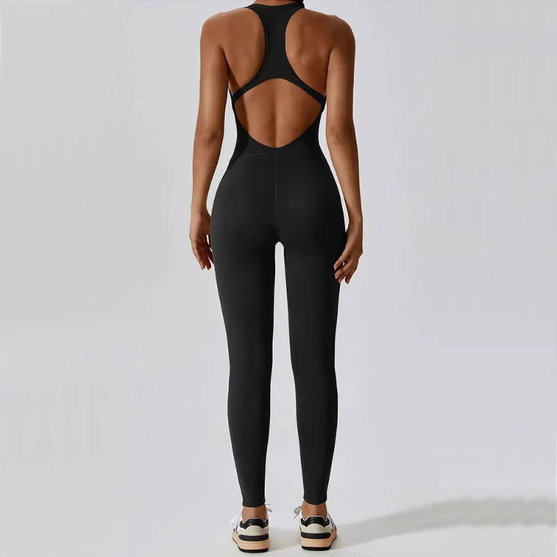 Open-Back Sculpt Jumpsuit
