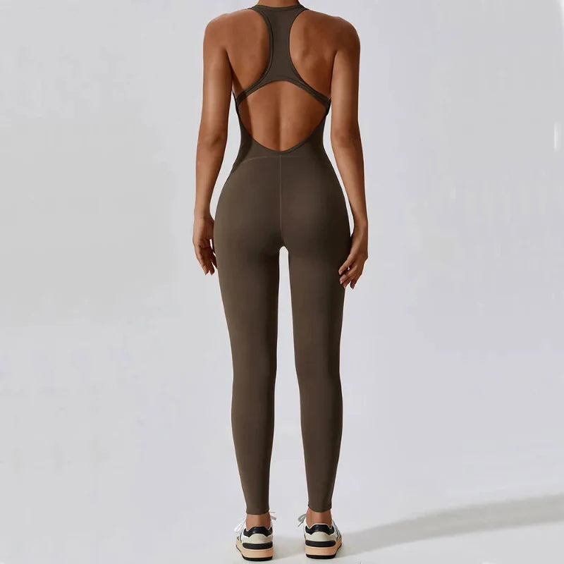 Open-Back Sculpt Jumpsuit