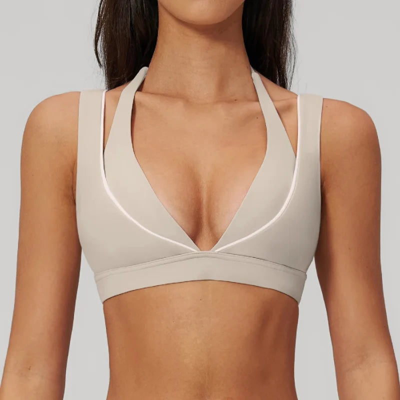 Contrast Trim Sports Bra