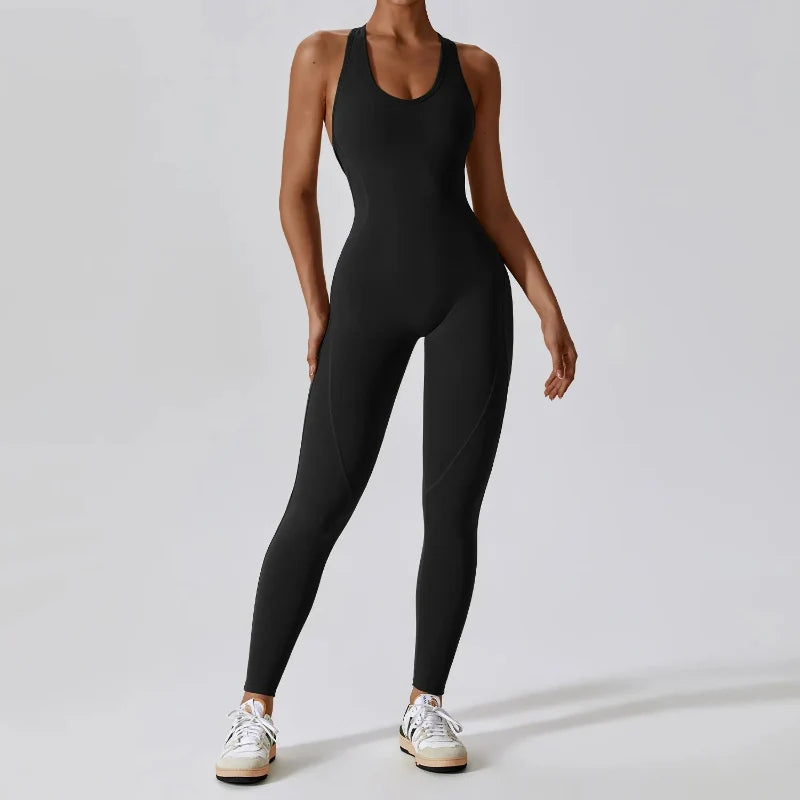 Open-Back Sculpt Jumpsuit