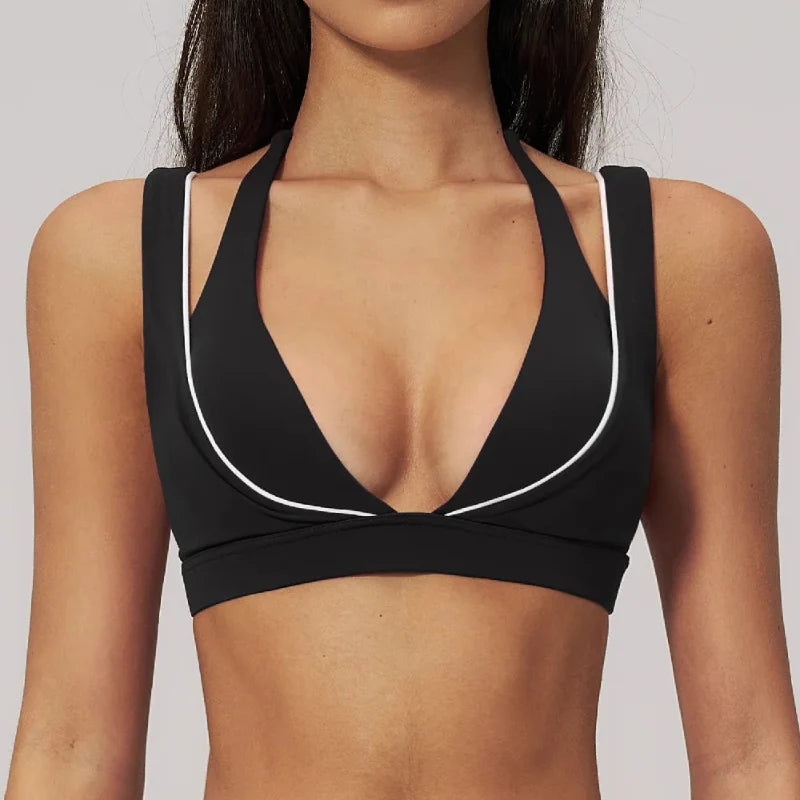Contrast Trim Sports Bra