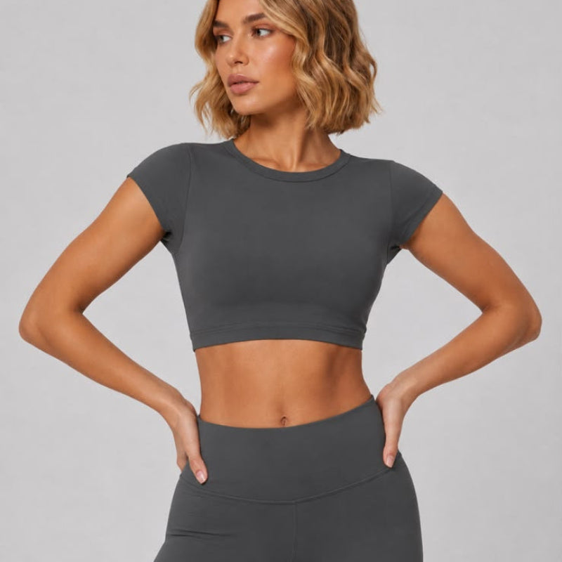 Open-Back Crop Training Tee