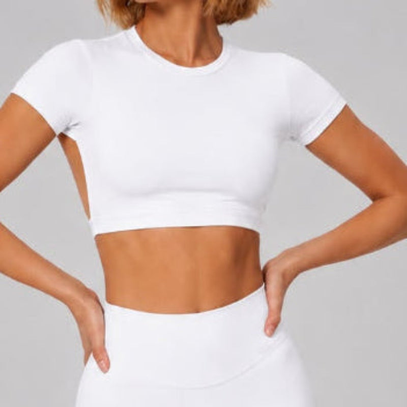 Open-Back Crop Training Tee
