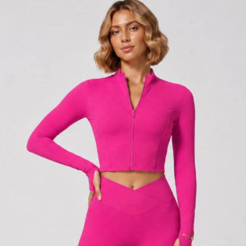Cropped Zip Training Jacket